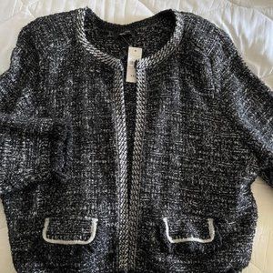 Ann Taylor boucle cropped sweater jacket